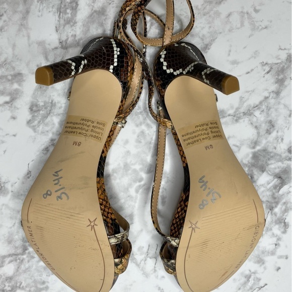 Gibson Latimer Snake Print Strappy Heels - Picture 8 of 13